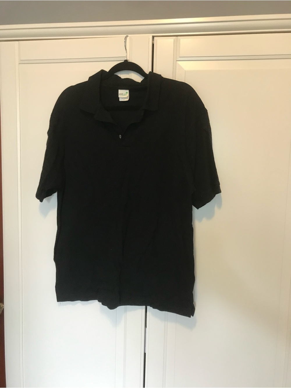 Classic Black Polo Shirt - Anvil Organic